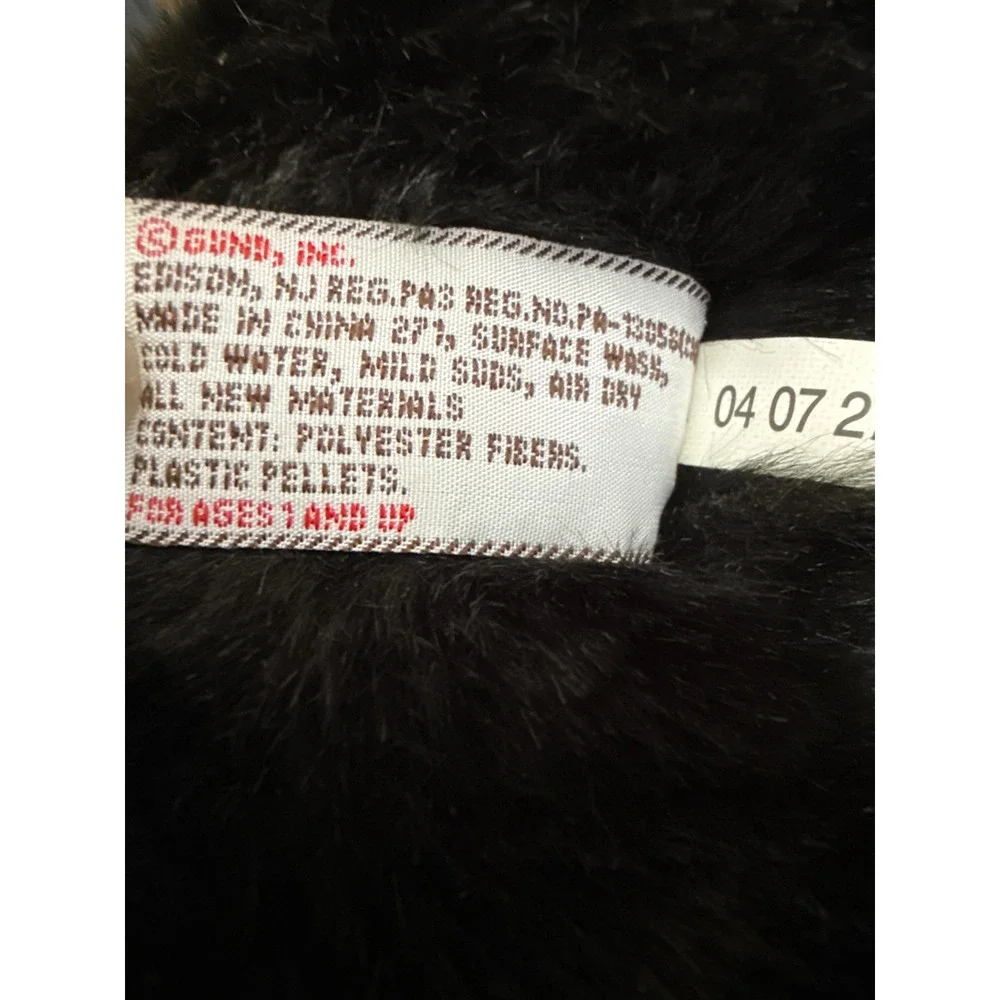 Gund Scoopers Black Tuxedo Cat Plush Stuffed Animal White Paws Vintage 11053 14